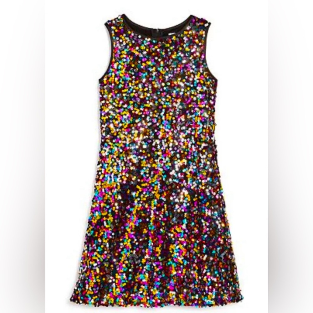 NWT - Blush by US Angels Multi-Color Sequin Lined Dress in Girls Size 12